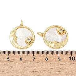 Brass Micro Pave Cubic Zirconia Pendants&nbsp;KK-U058-22G-01