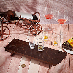 Bamboo 12 Tray Wine Glass Holder&nbsp;DIY-WH0430-912B