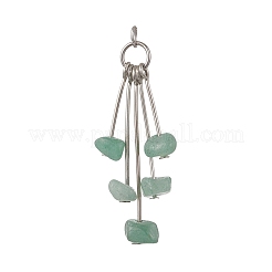 12Pcs 12 Styles Natural & Synthetic Mixed Gemstone Dangling Pendants&nbsp;PALLOY-JF05185
