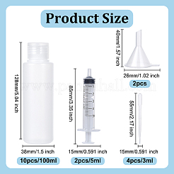 10Pcs Plastic Empty Refillable Flip Cap Bottles&nbsp;MRMJ-BC0003-51
