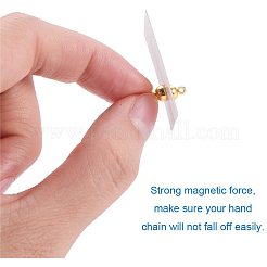 Brass Magnetic Clasps with Loops&nbsp;KK-PH0035-11