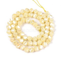 Anti-Tarnish Electroplate Glass Beads Strands&nbsp;GLAA-T025-6mm-14H