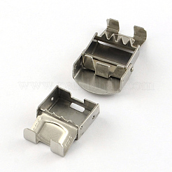 Tarnish Resistant Smooth Surface 201 Stainless Steel Watch Band Clasps&nbsp;STAS-R063-80