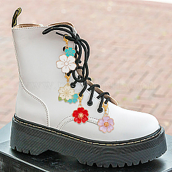 24Pcs 12 Styles Flower Alloy Enamel Shoes Charms&nbsp;HJEW-DR00090