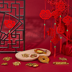 40Pcs 10 Styles Chinese New Year Plastic Links Connector Charms&nbsp;DIY-FH0010-50