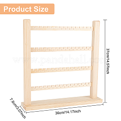 4-Tier Wooden Earring Display Organizer Holder&nbsp;EDIS-WH0021-28