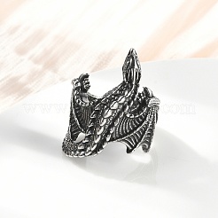 316 Surgical Stainless Steel Open Cuff Rings&nbsp;RJEW-R019-01AS-01