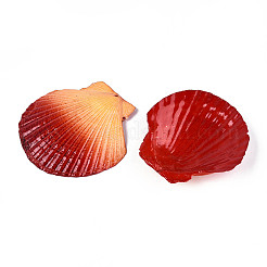 Spray Painted Natural Scallop Shell Big Pendants&nbsp;SSHEL-T017-14D