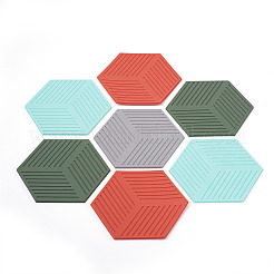 Hexagon PVC Hot Pads Heat Resistant Sets&nbsp;CF-TAC0001-09