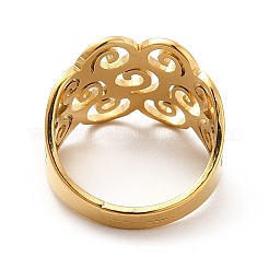 Ion Plating(IP) 201 Stainless Steel Cloud Adjustable Ring for Women&nbsp;LS-RJEW-F131-01G