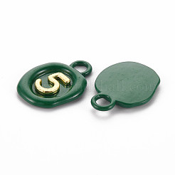 Spray Painted Alloy Pendants&nbsp;PALLOY-Q433-035A-RS
