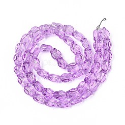 Baking Paint Transparent Glass Beads Strands&nbsp;DGLA-N017-02E