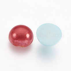ABS Plastic Imitation Pearl Cabochons&nbsp;SACR-S738-7mm-M