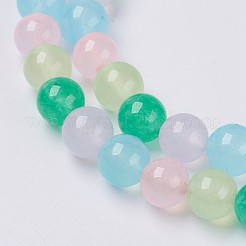 Natural White Jade Beads Strands&nbsp;G-G756-01-10mm