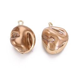 Electroplate Freshwater Shell Pendants&nbsp;SHEL-T018-12G-05