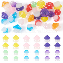 30Pcs 2 Styles Luminous Resin Mushroom Ornament&nbsp;RESI-TA0004-02A
