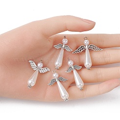 16Pcs 2 style Acrylic Imitation Pearl & Alloy Charms&nbsp;FIND-YW0003-99