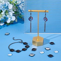 DIY Blank Dome Flat Round Link Connector Making Kit&nbsp;DIY-UN0003-77B-B