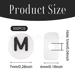 500Pcs Acrylic Beads&nbsp;SACR-TA0001-55M