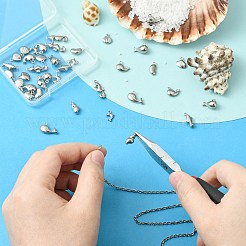 40Pcs 10 Style Ocean Theme 304 Stainless Steel Charms&nbsp;STAS-CJ0002-76