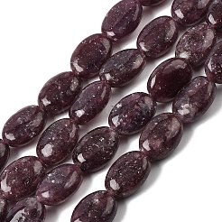 Natural Lepidolite/Purple Mica Stone Beads Strands&nbsp;G-B167-B01-10x14mm