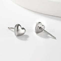 Simple 201 Stainless Steel Heart Stud Earrings&nbsp;IO1041