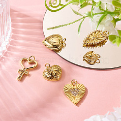 6Pcs 6 Styles Brass Pendants&nbsp;KK-TA0002-23