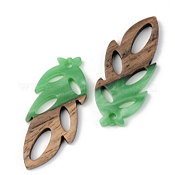 Opaque Resin & Walnut Wood Pendants&nbsp;LS-X-RESI-S389-062A-C03