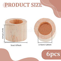 Solid Wood Candlestick&nbsp;DIY-WH0899-594