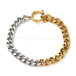 304 Stainless Steel Curb Chain Bracelets&nbsp;BJEW-K284-02A-GP