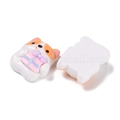 Opaque Resin Puppy Cabochons&nbsp;X-RESI-K027-32