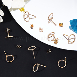 20Pcs Long-Lasting Plated Brass Ring Stud Earrings for Women&nbsp;KK-BBC0003-41