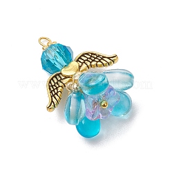 Glass Seed Beaded Angel Pendants&nbsp;PALLOY-MZ00631-02