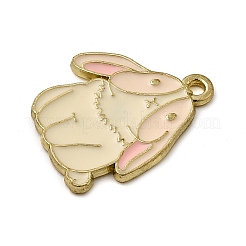 Golden Plated Alloy Enamel Pendants&nbsp;ENAM-L049-01G-10