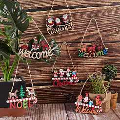 8Pcs 8 Style Christmas Decorative Wooden Door Sign&nbsp;sgFIND-SZ0005-74