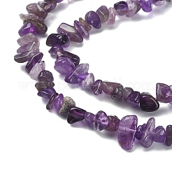 Natural Amethyst Chip Beads Strands&nbsp;G-YW0002-09