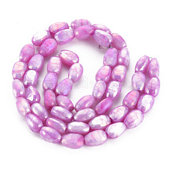 Opaque Baking Paint Crackle Glass Beads Strands&nbsp;EGLA-S174-21