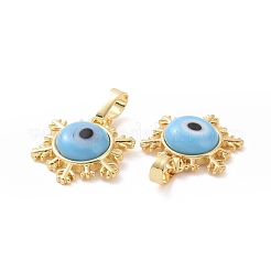 Handmade Evil Eye Lampwork Pendants&nbsp;ZIRC-F136-04G-08