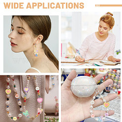 Heart Butterfly Mixed Acrylic & Brass Rhinestone Spacer Beads Findings Kits&nbsp;DIY-CA0008-06