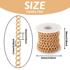 Aluminium Twisted Curb Chains&nbsp;CHA-TA0001-01G