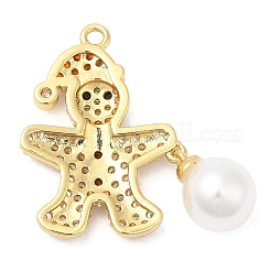 Rack Plating Brass Pave Cubic Zirconia Pendants&nbsp;KK-R150-16G