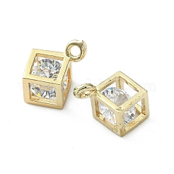 Brass Cubic Zirconia Charms&nbsp;KK-G462-56KCG