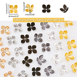 240Pcs 6 Colors Iron Bead Caps&nbsp;IFIN-AR0001-28
