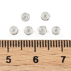 Rack Plating Rondelle Brass Grade A Crystal Rhinestone Spacer Beads&nbsp;RB-D300-S