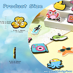 60Pcs 30 Styles PVC Cabochons&nbsp;KY-CJ0002-09A
