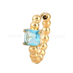 304 Stainless Steel Square Hoop Earrings&nbsp;EJEW-I320-28G