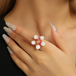 Alloy Enamel Cuff Open Rings for Women&nbsp;WGE5A74-02