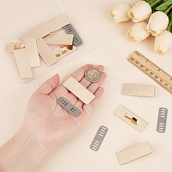 12Pcs Rectangle Alloy Blank Name Tags&nbsp;FIND-PH0062-04KCG