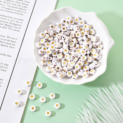 White Opaque Acrylic Beads&nbsp;PACR-YW0001-04A