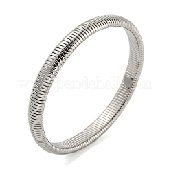Non-Tarnish 304 Stainless Steel Spring Bangles for Women Men&nbsp;BJEW-U003-02B-P